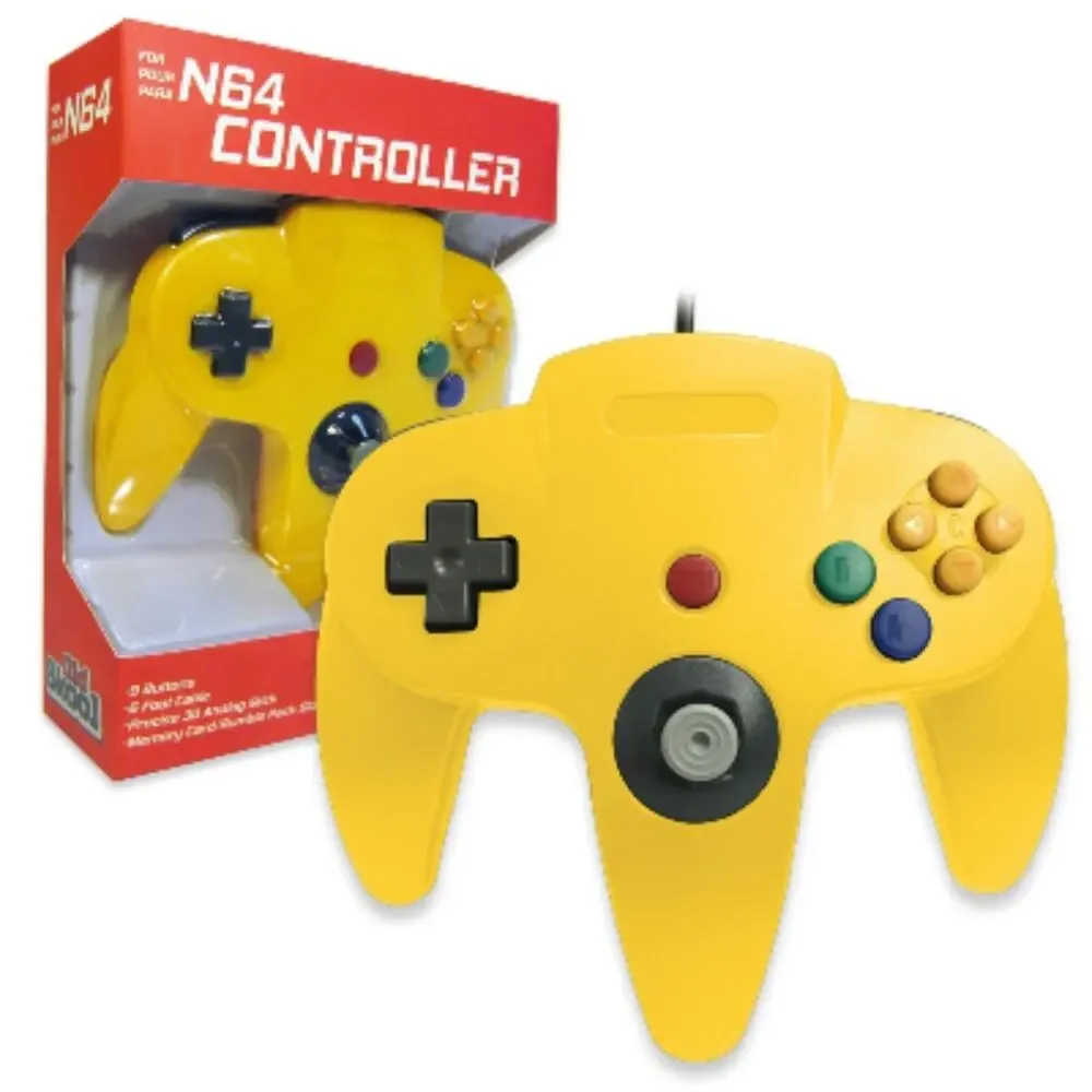 4 N64 Controllers - 4 Colors Bundle (NEW) - Red Green Blue Yellow - Nintendo